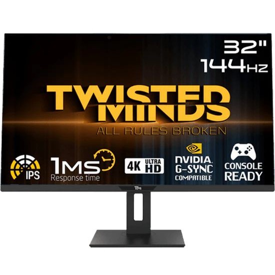 Twisted Minds UHD 32 inch", 144Hz, 1ms, HDMI 2.1 Gaming Monitor