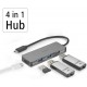 Hama USB-C Hub, 4 Ports, USB 3.2 Gen 2, 10 Gbit/s Aluminum (Model : 200105)