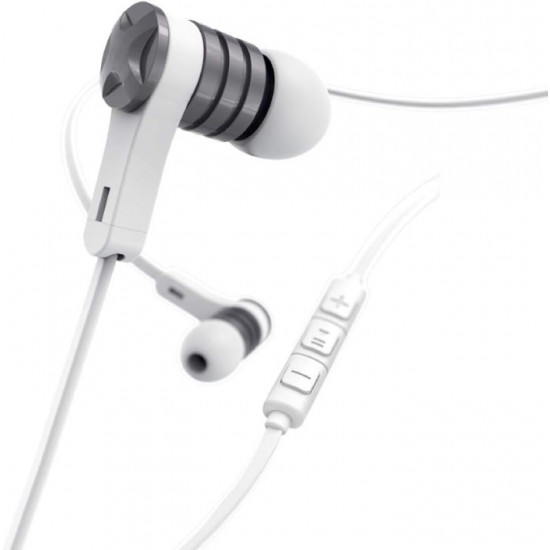 Hama "Intense" Flat Ribbon In-Ear Wired Headphones (White) (Model : 184019)