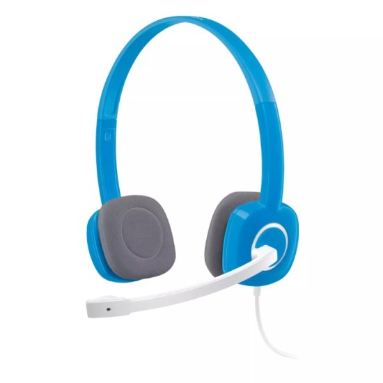 Logitech H150 Stereo Headset with Noise-Cancelling Mic (Sky Blue)