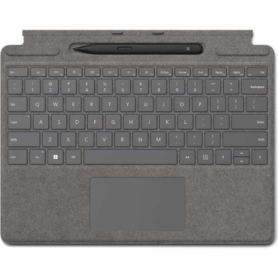 Microsoft Surface Pro Signature Keyboard with Magnetic Slim Pen 2 (Arabic/English) (Platinum) 