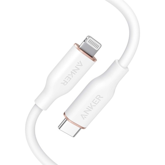 Anker PowerLine III Flow USB-C to Lightning Cable White (6ft) 