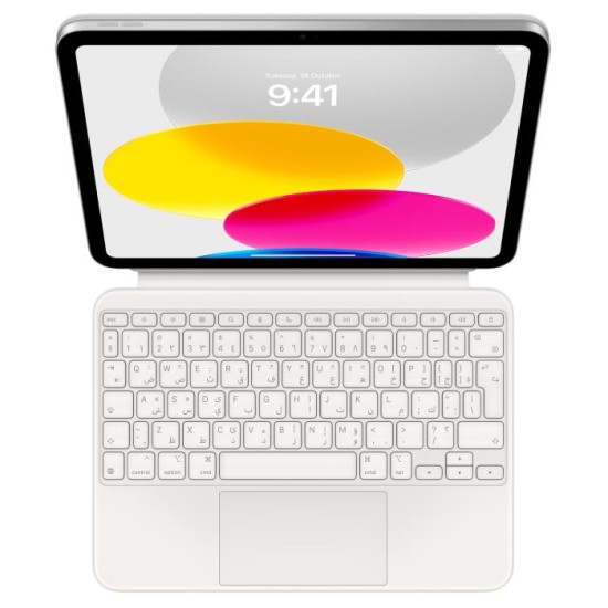 Magic Keyboard Folio for iPad (10th generation) - Arabic (White)
