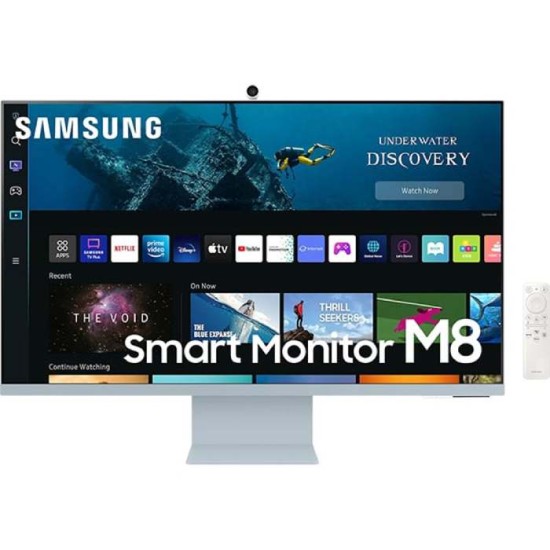 Samsung 32" UHD Monitor with Smart TV Experience and Iconic Slim Design (Daylight Blue)