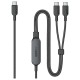 Anker 2-IN-1 USB-C to USB-C Cable (4ft, 140w) (Black)