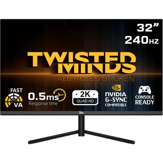 Twisted Minds 32 inch" QHD ,240Hz ,VA ,0.5ms ,HDR ,HDMI2.1 Gaming Monitor