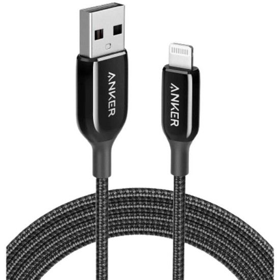 Anker PowerLine+ III with Lightning Connector Cable (6ft) (Black)