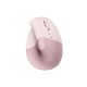 Logitech Lift Vertical Ergonomic Mouse (Dark Rose)