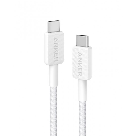  Anker 322 USB-C to USB-C Cable White (6ft) (A81F6H21) nameankit