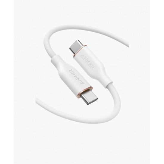 Anker PowerLine III Flow USB-C to USB-C Cable 100W White (6ft) (A8553H11)