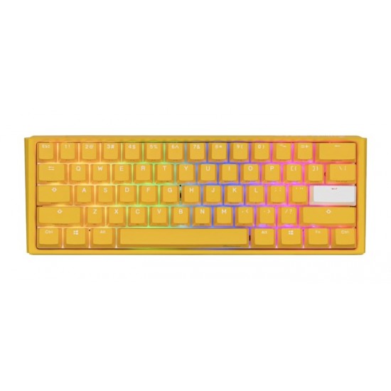 Ducky One 3 Yellow Mini 60% Keyboard, Cherry Blue Switch