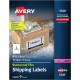 Avery Waterproof Printable Shipping Labels with Sure Feed, 5.5" x 8.5", White, 100 Blank Mailing Labels (5526)