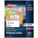 Avery Weatherproof Laser Shipping Labels, 2" x 4", 500/Pack (5523), White