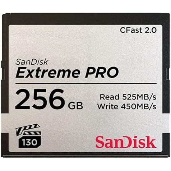 Sandisk 256GB Extreme Pro Cfast 2.0 Memory Card