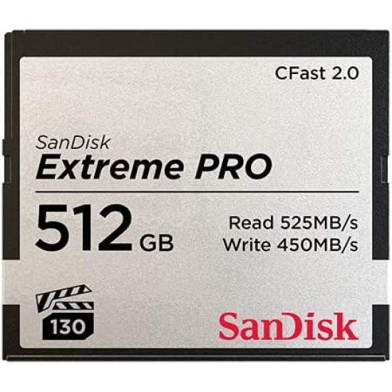 Sandisk 512GB Extreme Pro Cfast 2.0 Memory Card