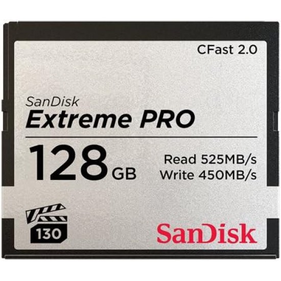 Sandisk 128GB Extreme Pro Cfast 2.0 Memory Card