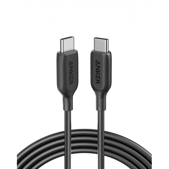 Anker Powerline III USB C to USB C 100W 2.0 Cable Black (6ft) 