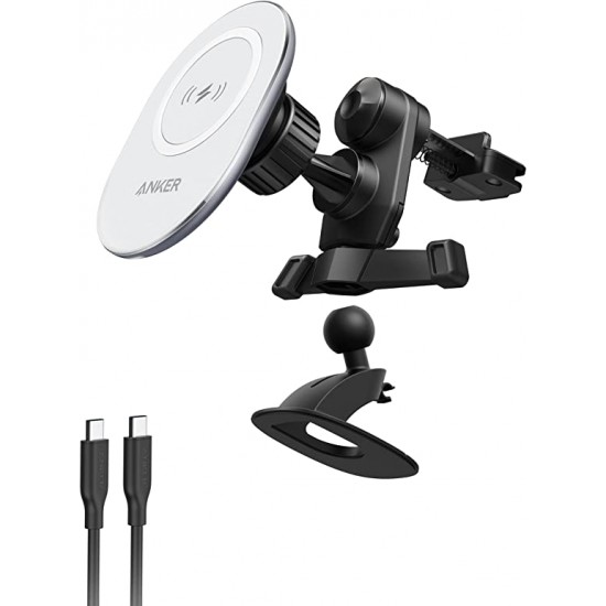Anker Powerwave Magnetic Charging Car Mount  White, Part Number: AN.A2931HW1.BK