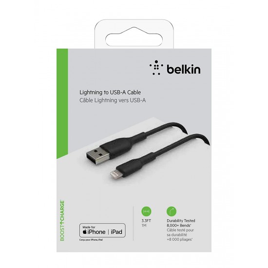 Belkin BoostCharge Lightning to USB A Cable - 1M