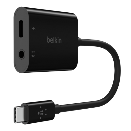Belkin RockStar 3.5mm Audio + USB-C Charge Adapter
