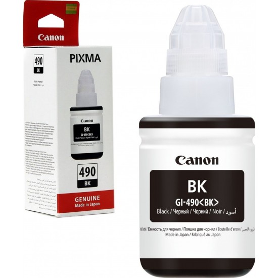 Canon GI-490 Ink Bottle, Black-135 ML