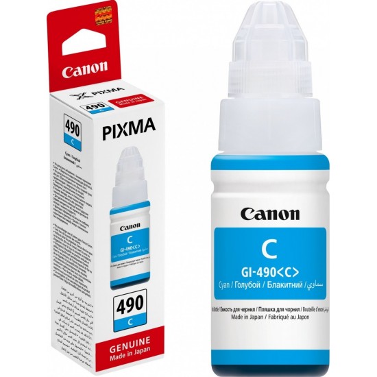 Canon GI-490 Ink Bottle, Cyan-70 ML