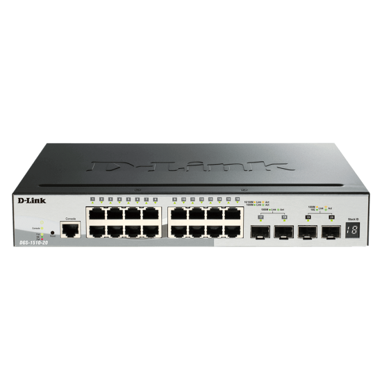 D-Link Gigabit Stackable Smart Managed Switch DGS-1510-20 with 10G Uplinks