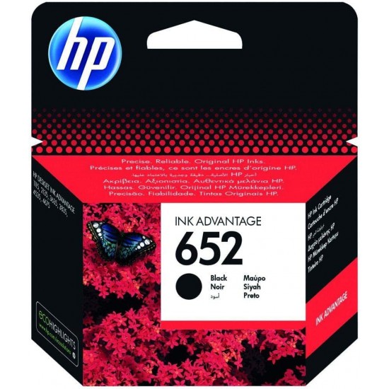 HP Cartridge 652b Black -F6V25AE