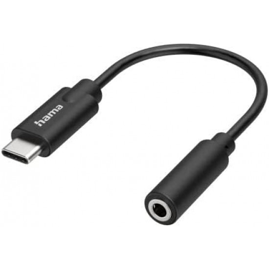 Hama Audio Adapter, USB-C Plug - 3.5 mm Jack Socket, Stereo