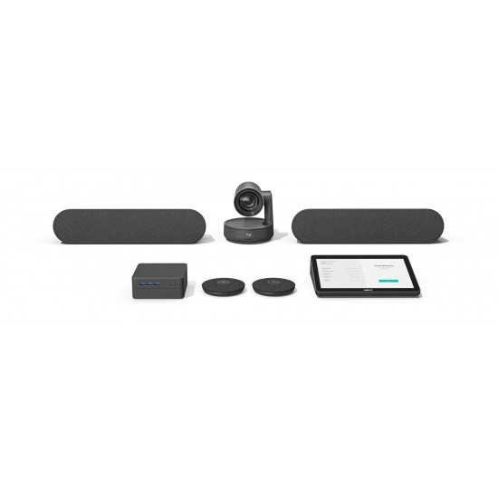 Logitech Rally Plus Kit (1 x camera, 2 x speakers,  2x mic , table and display hub)