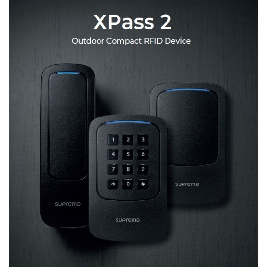 Suprema Xpass 2 Outdoor Compact RFID Device,Part No: XP2-GKDPB