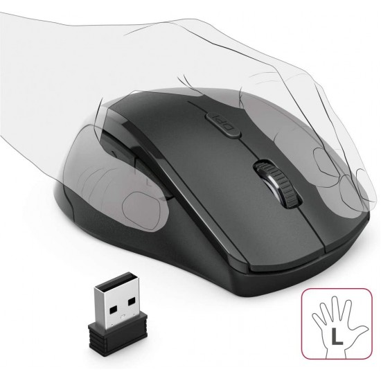 Hama Riano Left-Handed Wireless Mouse, Black