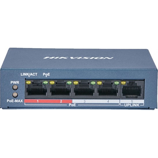 HikVision Network Switch 4 Port POE 10/100 DS-3E0105P-E/M