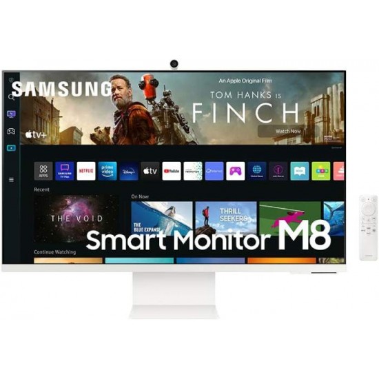 Samsung Smart Monitor 32" Flat, UHD, Smart TV, Camera,  IoT Hub, Workspace, Apple, Airplay (LS32BM801)
